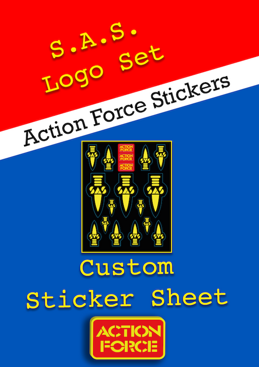 Vintage Action Force - SAS Logo Pack - Sticker Sheet Replacement - Palitoy