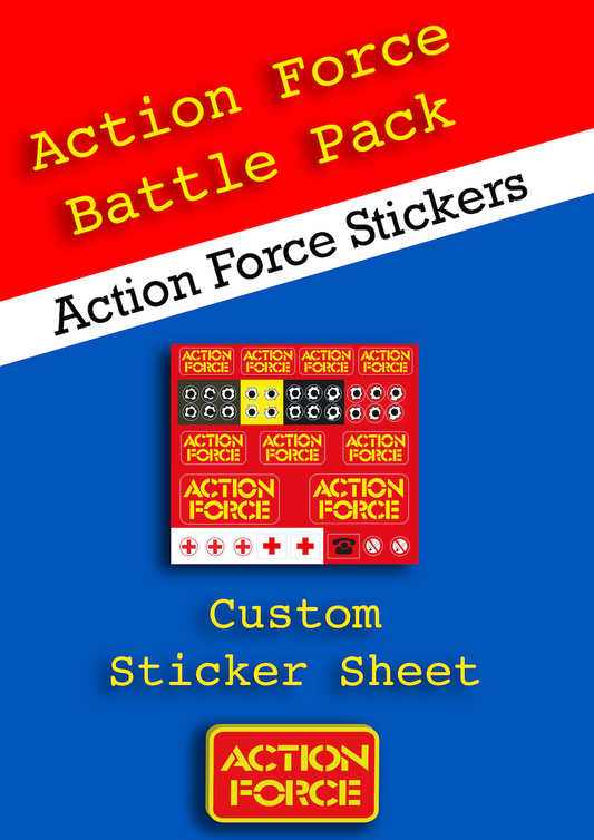 Vintage Action Force - Battle Pack - Sticker Sheet - Palitoy