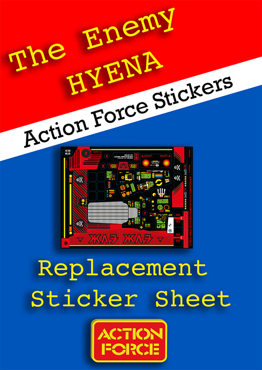 Vintage Action Force - Hyena - The Enemy - Sticker Sheet Replacement - Palitoy