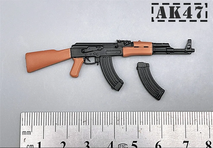 1/12 Scale Action Figure Weapons – Individual Mini Gun Models for 6” Figures