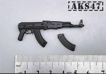 1/12 Scale Action Figure Weapons – Individual Mini Gun Models for 6” Figures