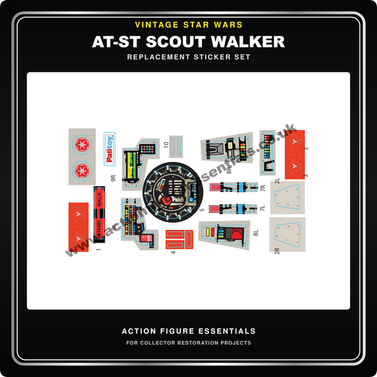 Vintage Star Wars AT-ST Scout Walker Replacement Sticker Sheet