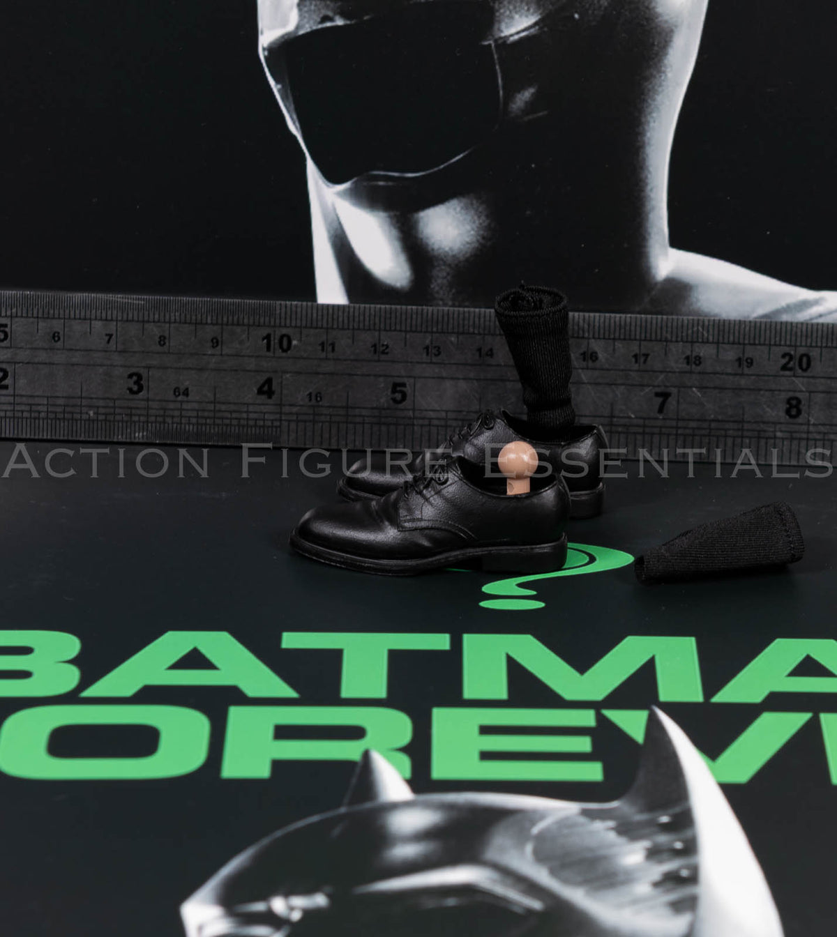 Mars Toys The Heir Bruce Wayne black dress shoes and socks, image 22