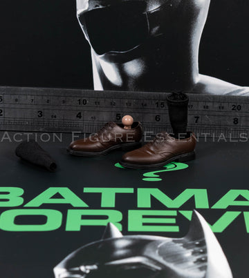 Mars Toys The Heir Bruce Wayne brown dress shoes and socks, image 23