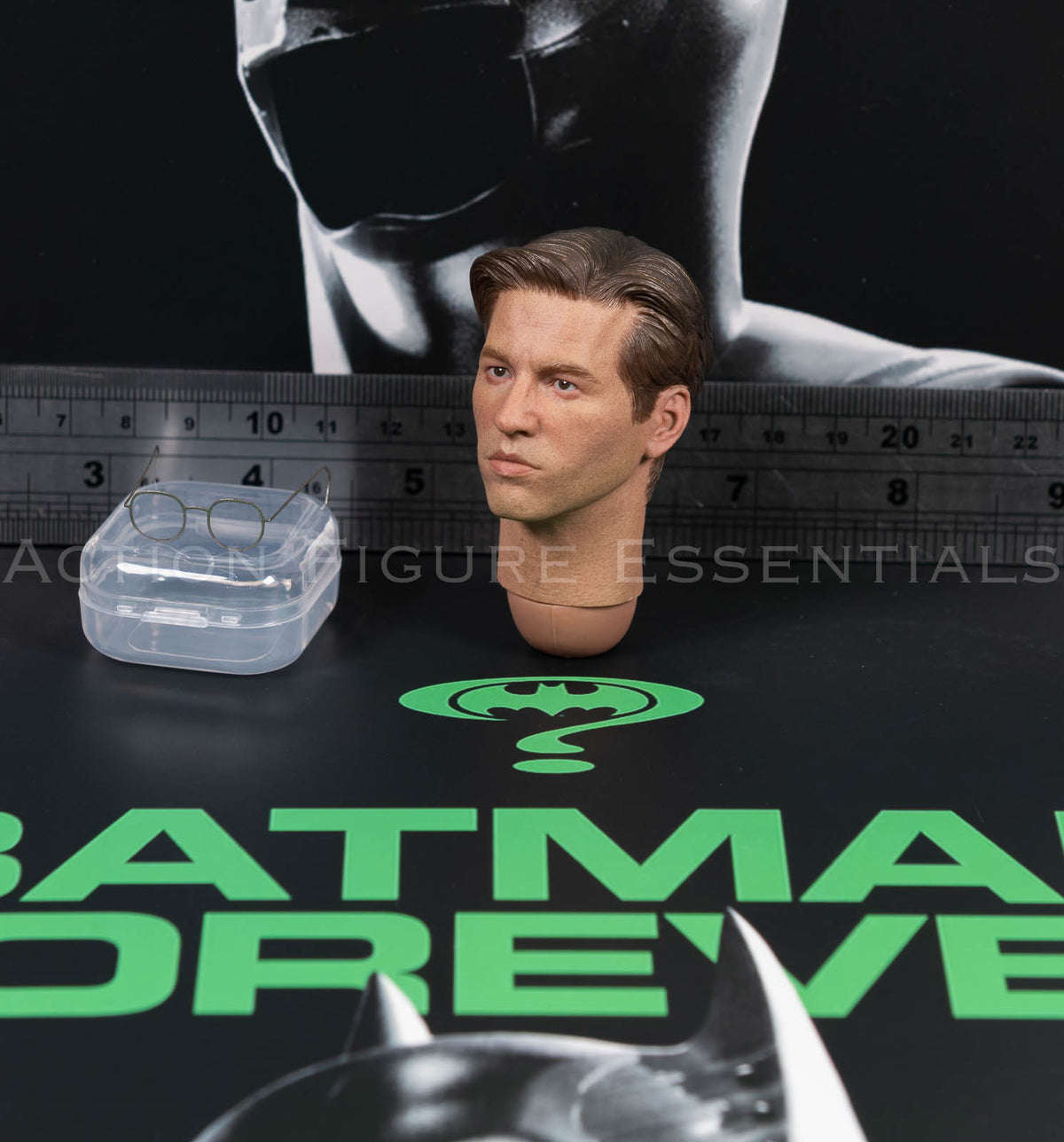 Mars Toys The Heir Bruce Wayne Val Kilmer portrait and lensless metal glasses, photograph 35