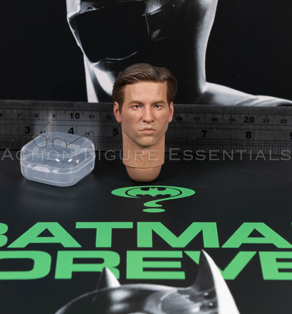 Mars Toys The Heir Bruce Wayne Val Kilmer portrait and lensless metal glasses, photograph 40