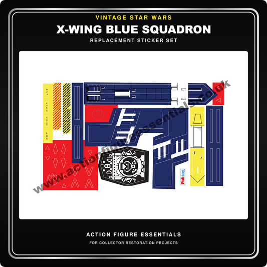 Vintage Star Wars X-Wing Blue Squadron Custom Sticker Sheet