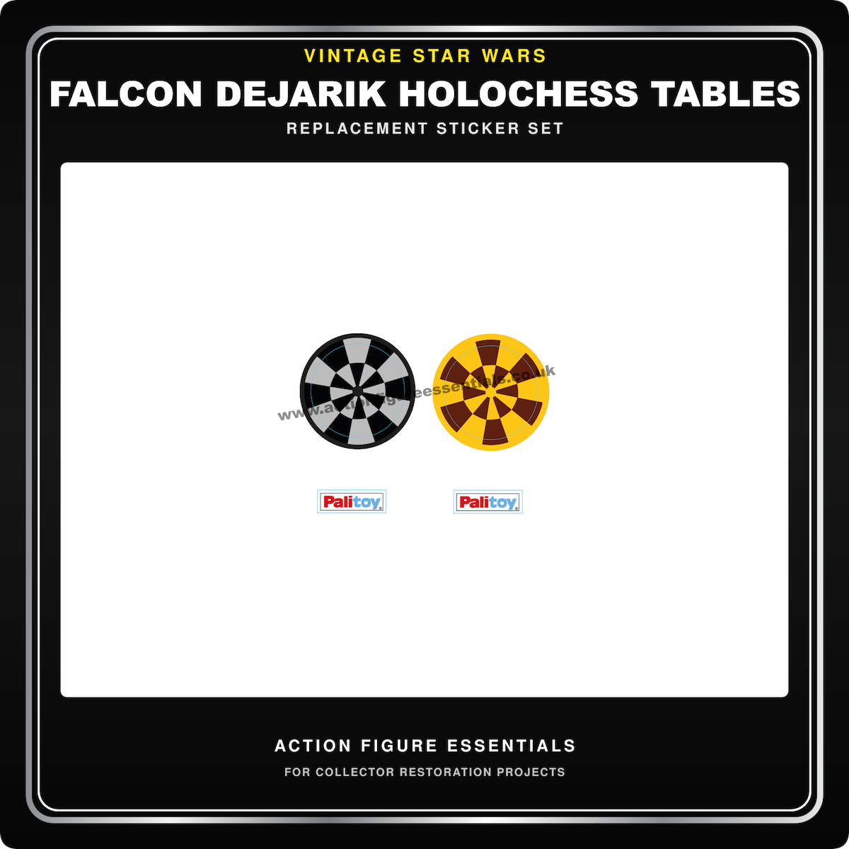 Vintage Millennium Falcon Dejarik Holochess Table Stickers