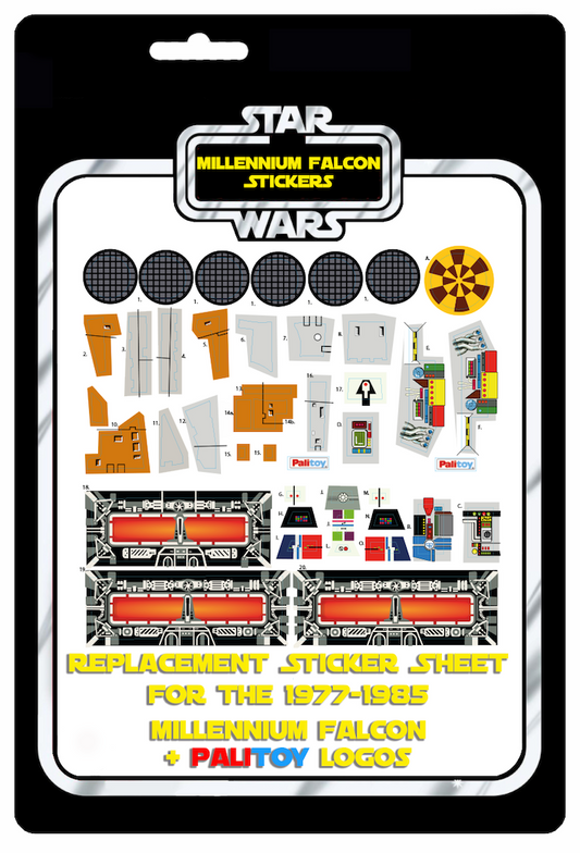 Vintage Star Wars Millennium Falcon Replacement Sticker Sheet