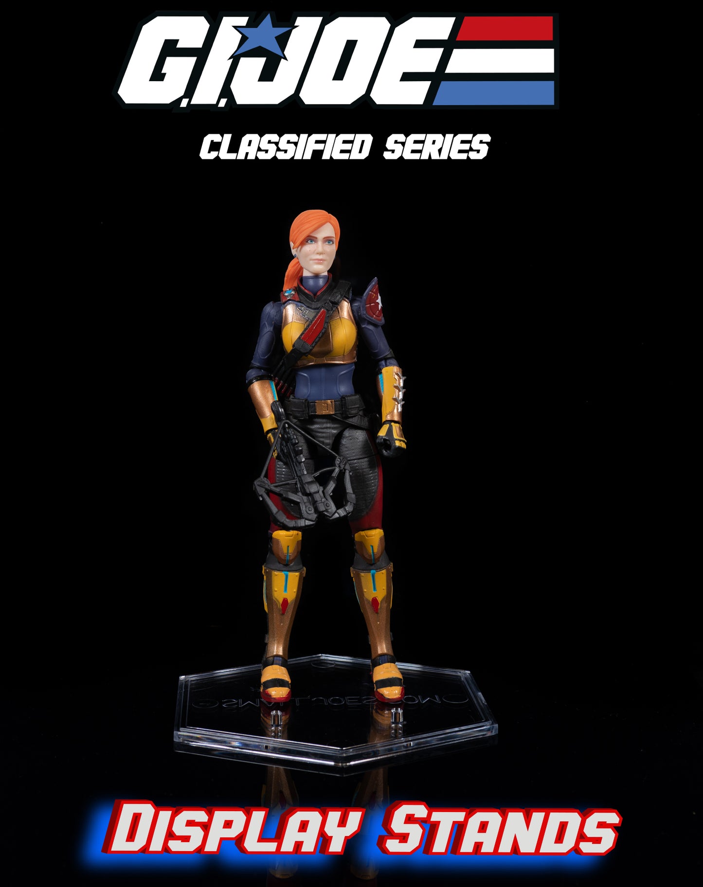 GI Joe Classified  - Display Stands - Available in Clear or Black -