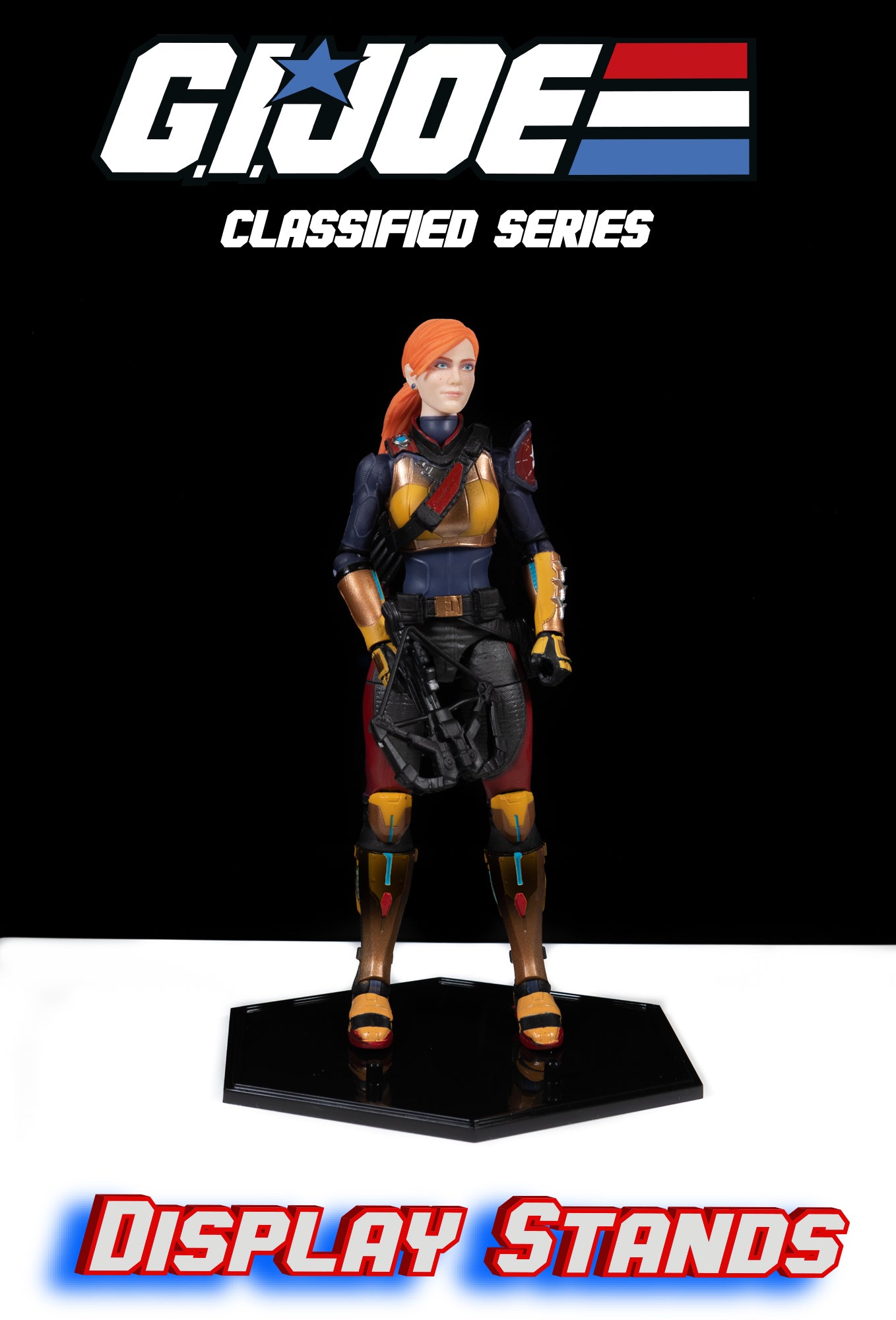 GI Joe Classified  - Display Stands - Available in Clear or Black -