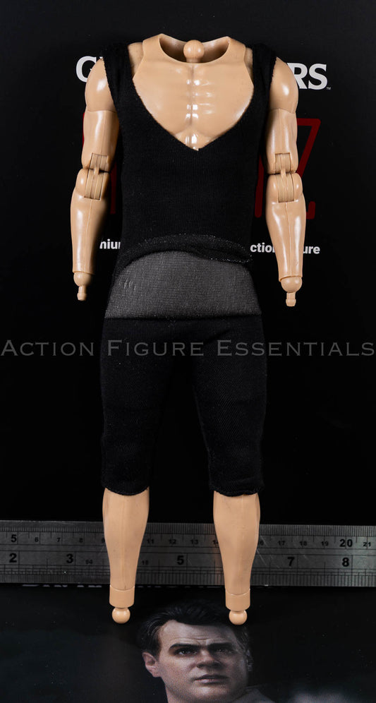 Blitzway Ghostbusters Dr Raymond Stantz 2.0 articulated 1/6 scale figure body with fitted black and grey body padding