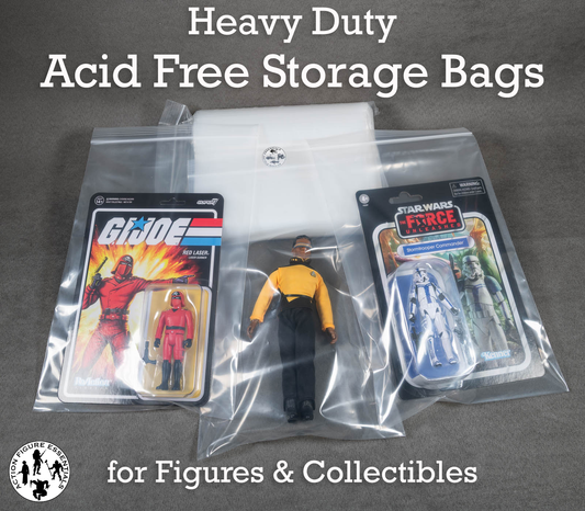Heavy Duty Acid Free Storage Bags 203x305mm 20.3x30.5cm Resealable Collector Bags for Comics Figures & Collectibles – 100 Pack