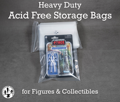 Heavy Duty Acid Free Storage Bags 203x305mm 20.3x30.5cm Resealable Collector Bags for Comics Figures & Collectibles – 100 Pack