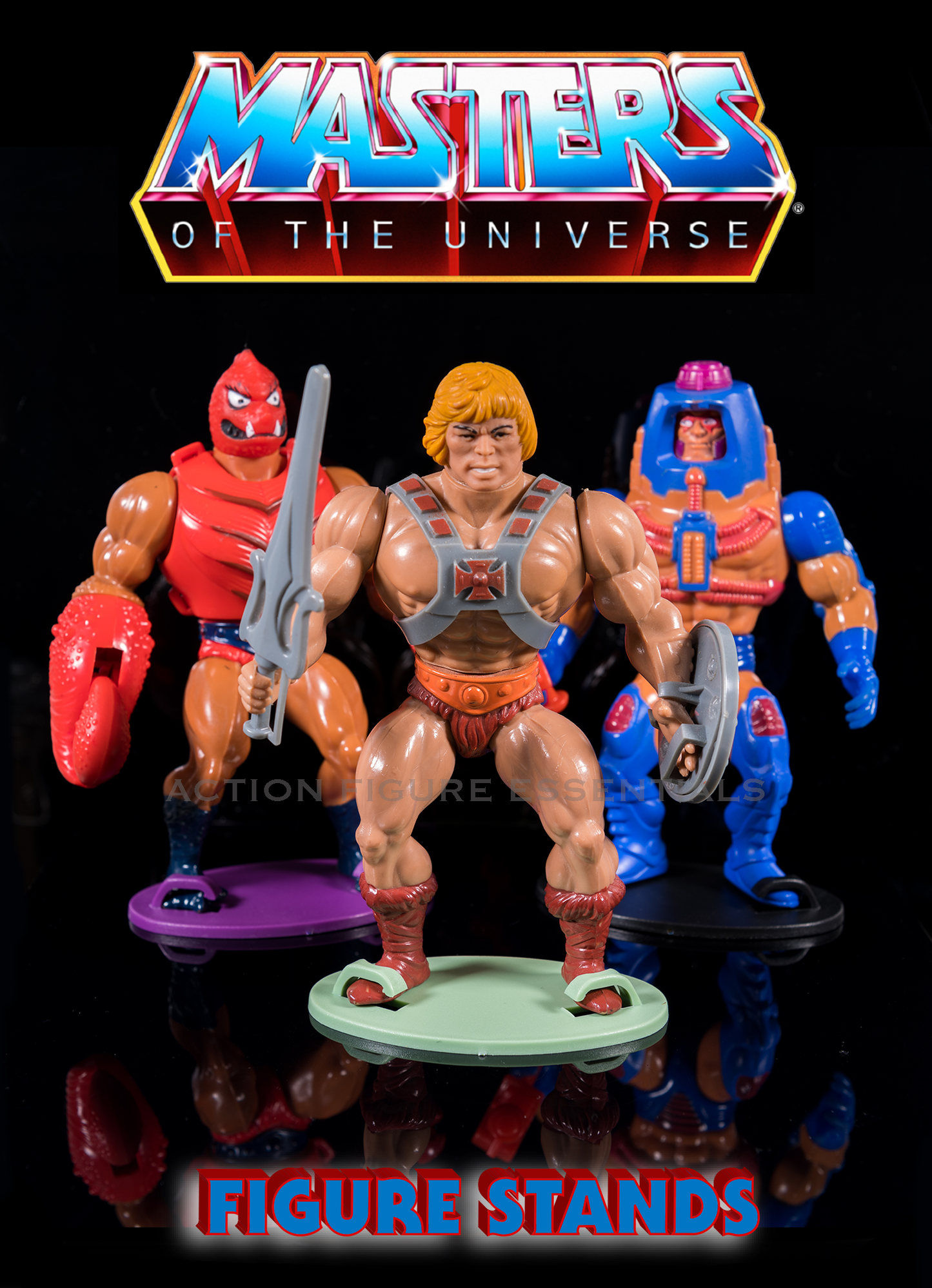 MOTU - Masters of The Universe - Action Figure Stands - Multi Coloured - Options Available - (Set of 4 Stands)