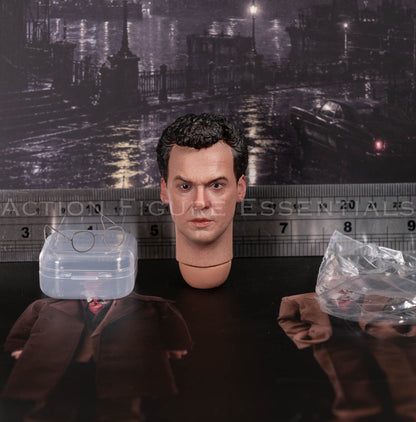 Mars Toys Mr W Batman 1989 Bruce Wayne Michael Keaton head sculpt with metal glasses 1/6 scale