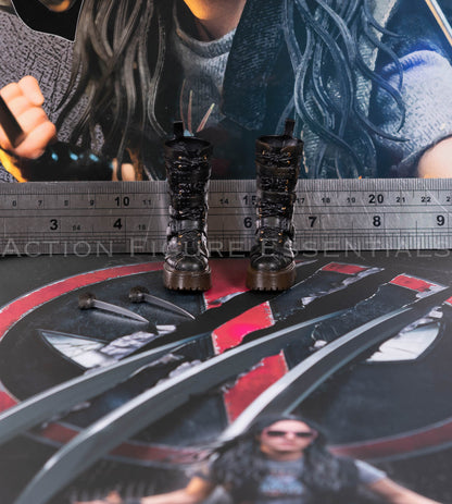 Hot Toys MMS781 X-23 Black Boots with Toe Claws 1/6 Scale