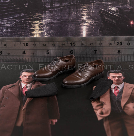 Mars Toys Mr W Batman 1989 Bruce Wayne brown dress shoes and socks 1/6 scale