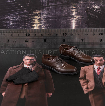 Mars Toys Mr W Batman 1989 Bruce Wayne brown dress shoes and socks 1/6 scale