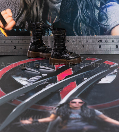 Hot Toys MMS781 X-23 Black Boots with Toe Claws 1/6 Scale