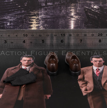 Mars Toys Mr W Batman 1989 Bruce Wayne brown dress shoes and socks 1/6 scale
