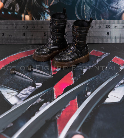 Hot Toys MMS781 X-23 Black Boots with Toe Claws 1/6 Scale