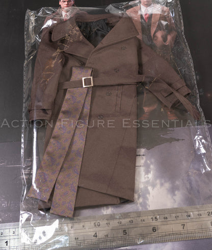 Mars Toys Mr W Batman 1989 Bruce Wayne brown trench coat and patterned scarf 1/6 scale