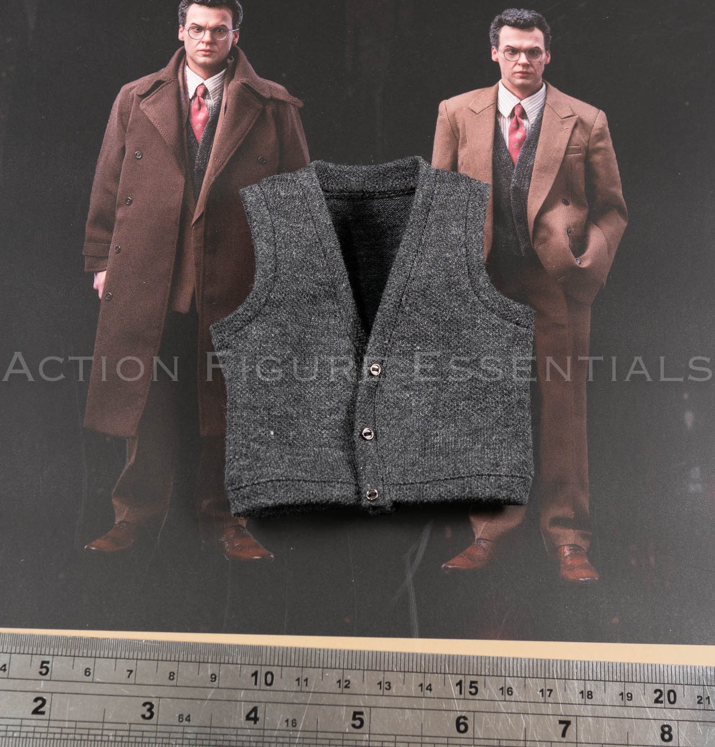 Mars Toys Mr W Batman 1989 Bruce Wayne grey buttoned waistcoat 1/6 scale