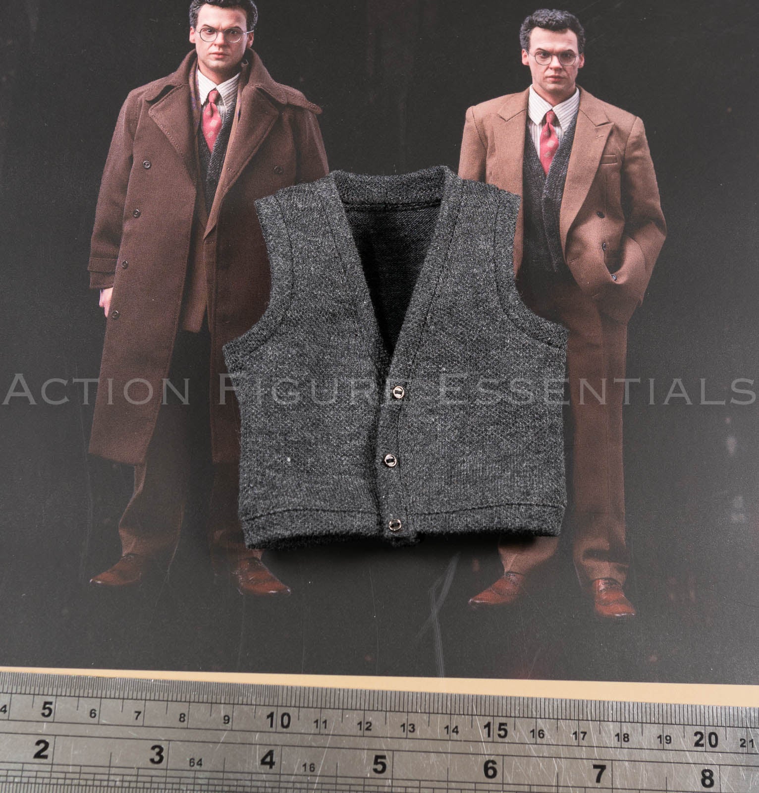 Mars Toys Mr W Batman 1989 Bruce Wayne grey buttoned waistcoat 1/6 scale