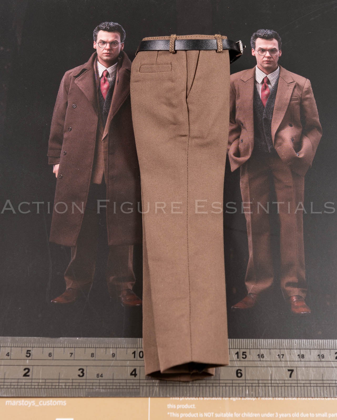 Mars Toys Mr W Batman 1989 Bruce Wayne brown suit trousers and black belt 1/6 scale