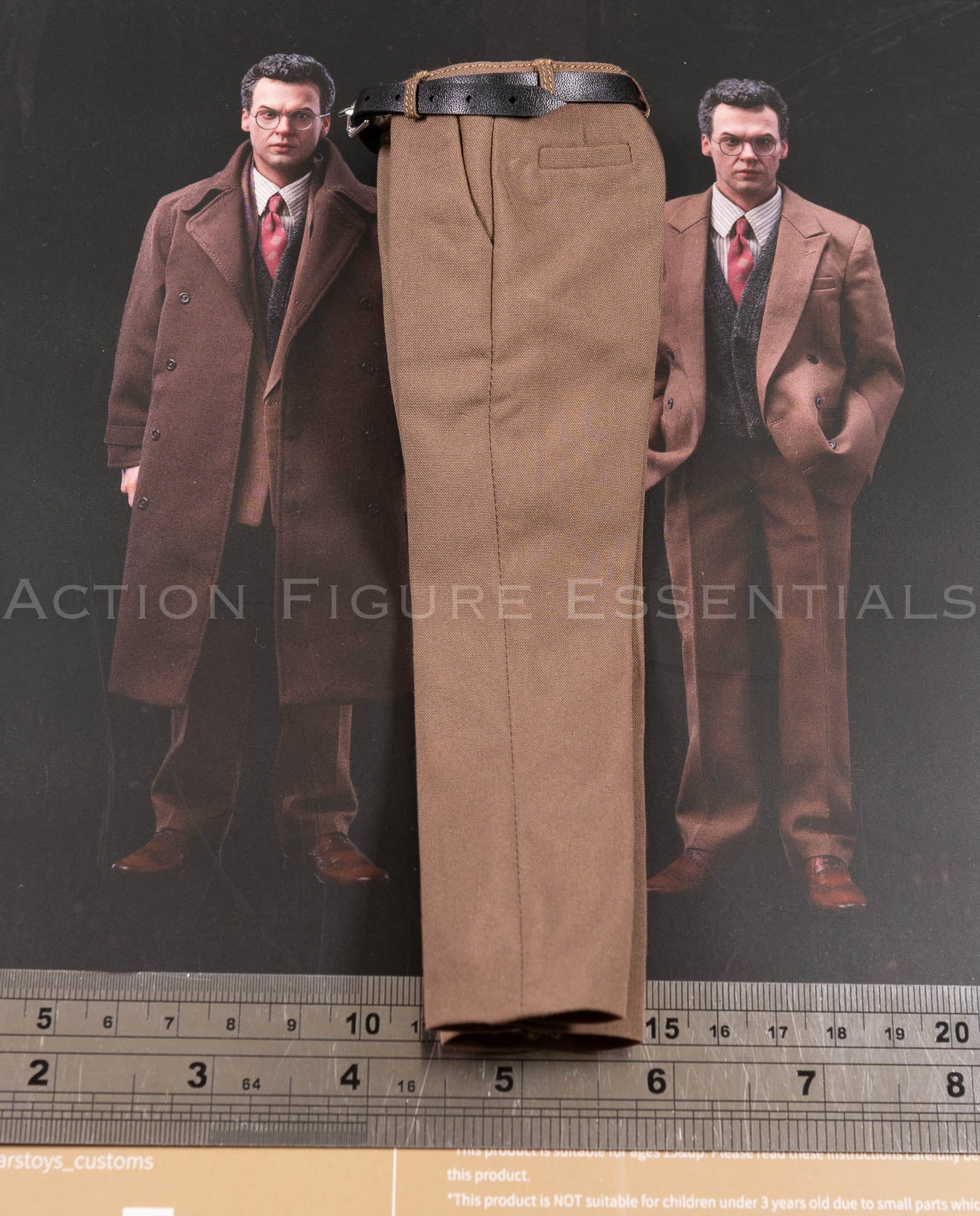Mars Toys Mr W Batman 1989 Bruce Wayne brown suit trousers and black belt 1/6 scale