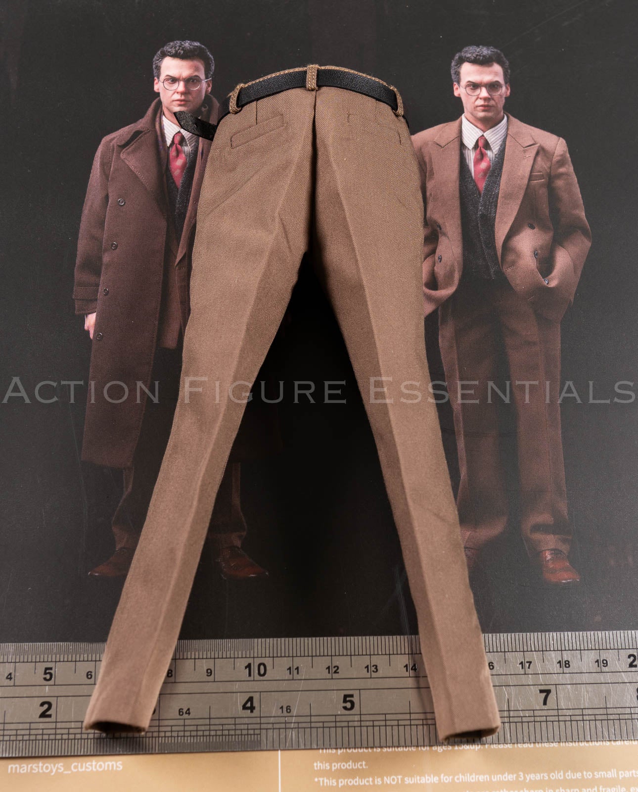 Mars Toys Mr W Batman 1989 Bruce Wayne brown suit trousers and black belt 1/6 scale