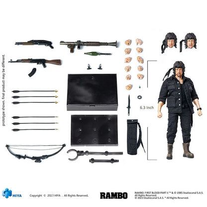 Rambo: First Blood Part II - Exquisite Super Series - John J. Rambo - 1:12 Scale Action Figure - Imperfect Boxes