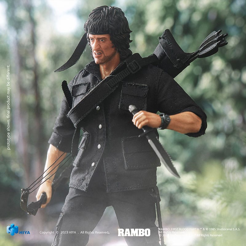 Rambo: First Blood Part II - Exquisite Super Series - John J. Rambo - 1:12 Scale Action Figure - Imperfect Boxes