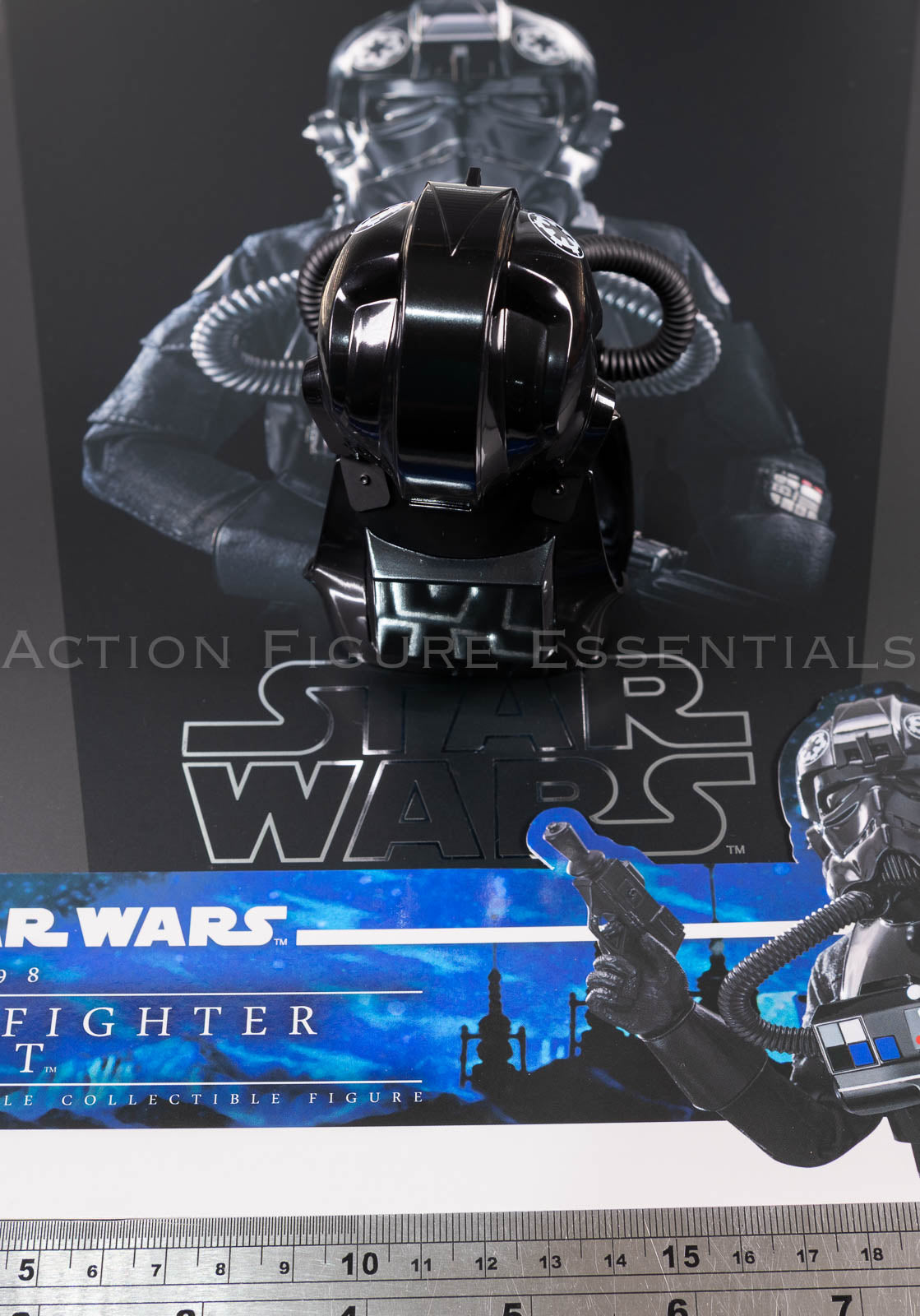 Hot Toys MMS798 TIE Fighter Pilot helmet chest armour life support unit and breathing tubes