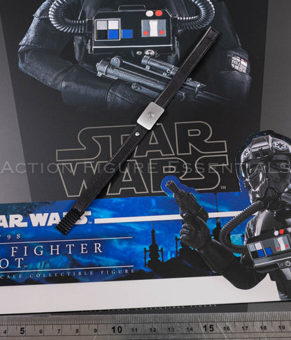 Hot Toys MMS798 TIE Fighter Pilot black costume belt with silver buckle 1/6 scale