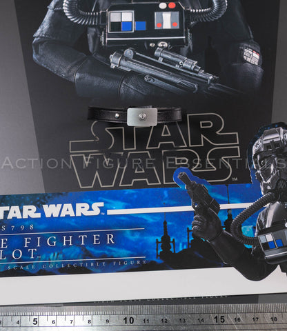 Hot Toys MMS798 TIE Fighter Pilot black costume belt with silver buckle 1/6 scale