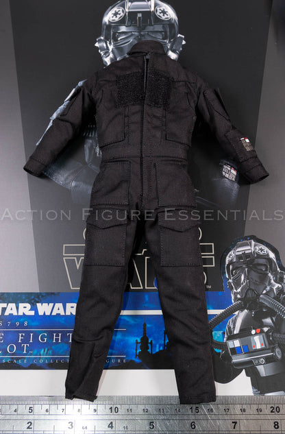 Hot Toys MMS798 TIE Fighter Pilot black flight suit with Imperial sleeve details 1/6 scale