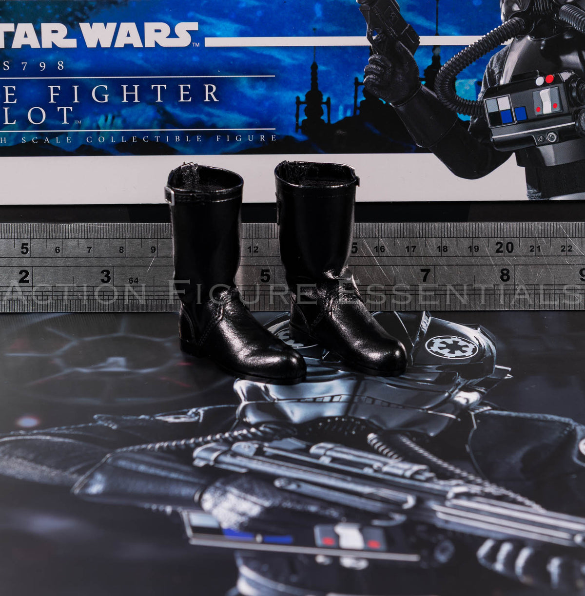Hot Toys MMS798 TIE Fighter Pilot black Imperial boots original Star Wars 1/6 scale parts