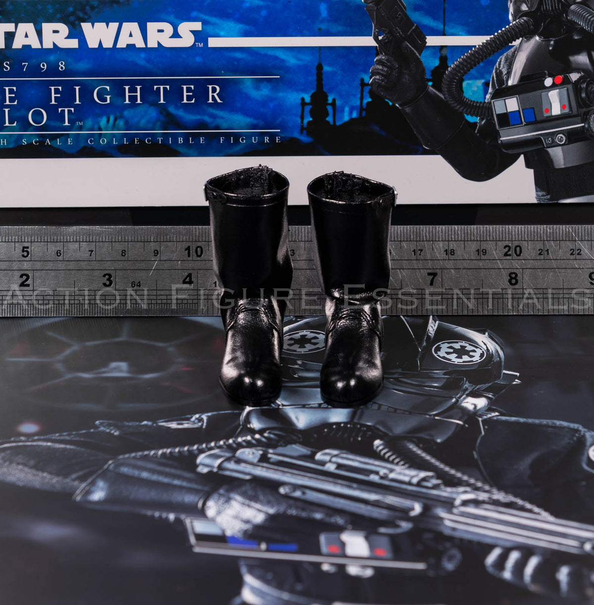 Hot Toys MMS798 TIE Fighter Pilot black Imperial boots original Star Wars 1/6 scale parts