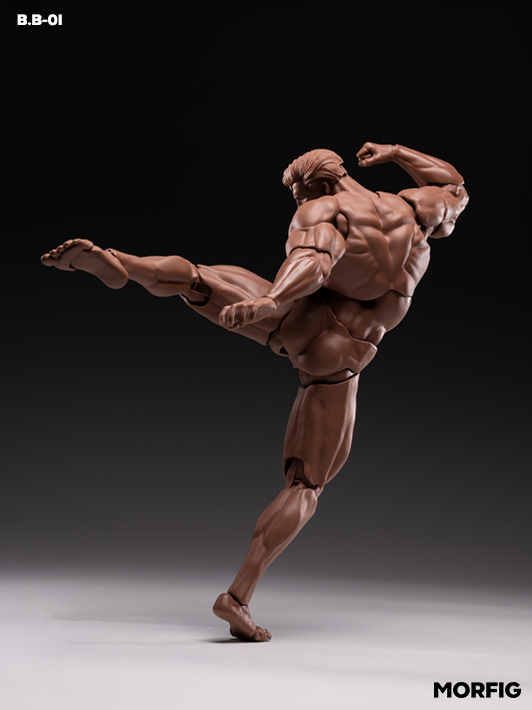 INART black 1/12 articulated body for custom action figures and kitbashing