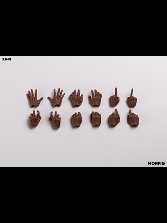 INART 1/12 black male action figure body with interchangeable hands