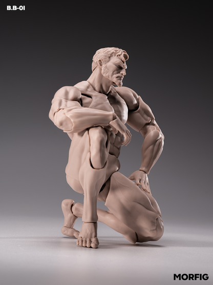 1/12 white male figure body for customising painting and kitbashing