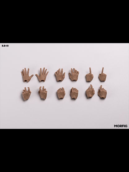 INART 1/12 articulated male skin tone figure body with interchangeable hands