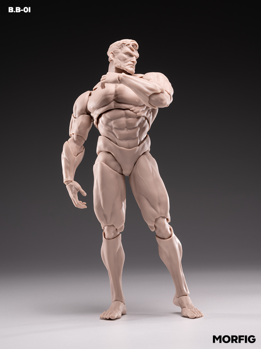 INART Queen Studios 1/12 white blank male body for custom action figures