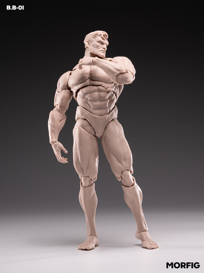 INART Queen Studios 1/12 white blank male body for custom action figures