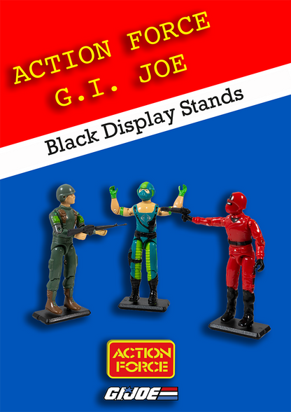 Vintage G.I. Joe & Action Force Display Stands – Frosted Clear or Black
