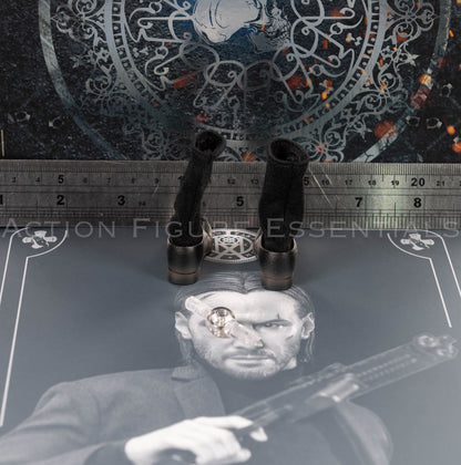 Hot Toys John Wick MMS832 Black Dress Shoes with Socks & Foot Pegs – 1/6 Scale – photograph 33