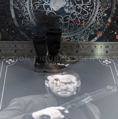Hot Toys John Wick MMS832 Black Dress Shoes with Socks & Foot Pegs – 1/6 Scale – photograph 34