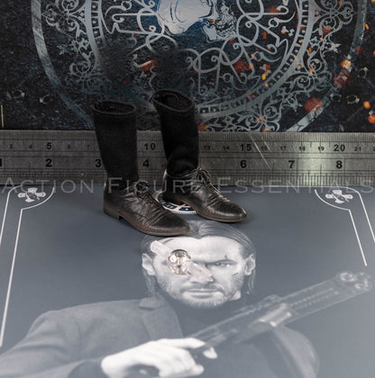 Hot Toys John Wick MMS832 Black Dress Shoes with Socks & Foot Pegs – 1/6 Scale – photograph 35